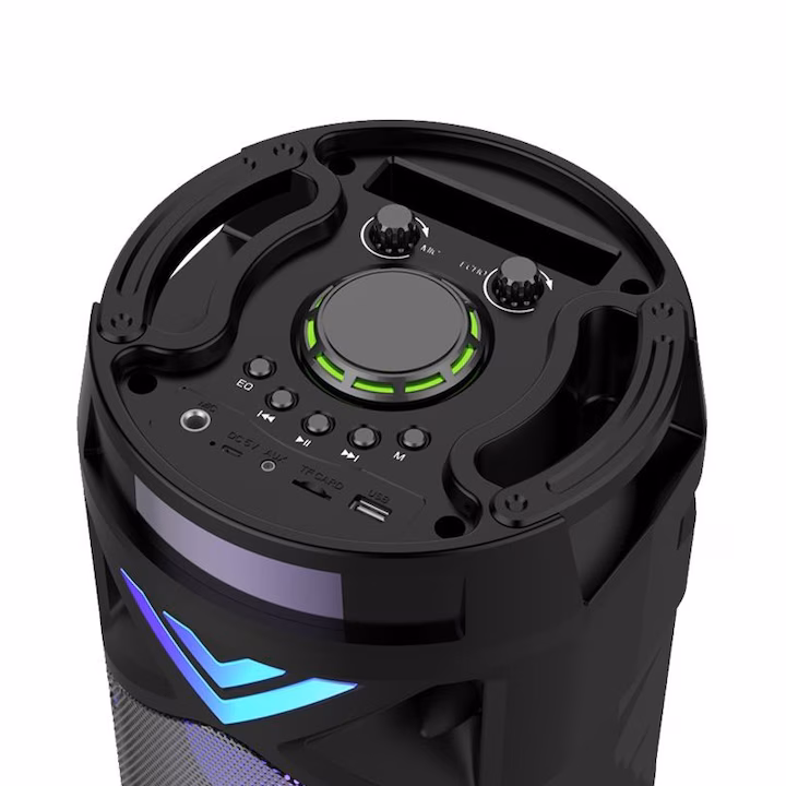 Hordozható hangszóró, Bluetooth hangfal mikrofonnal és távirányítóval, 30W_3