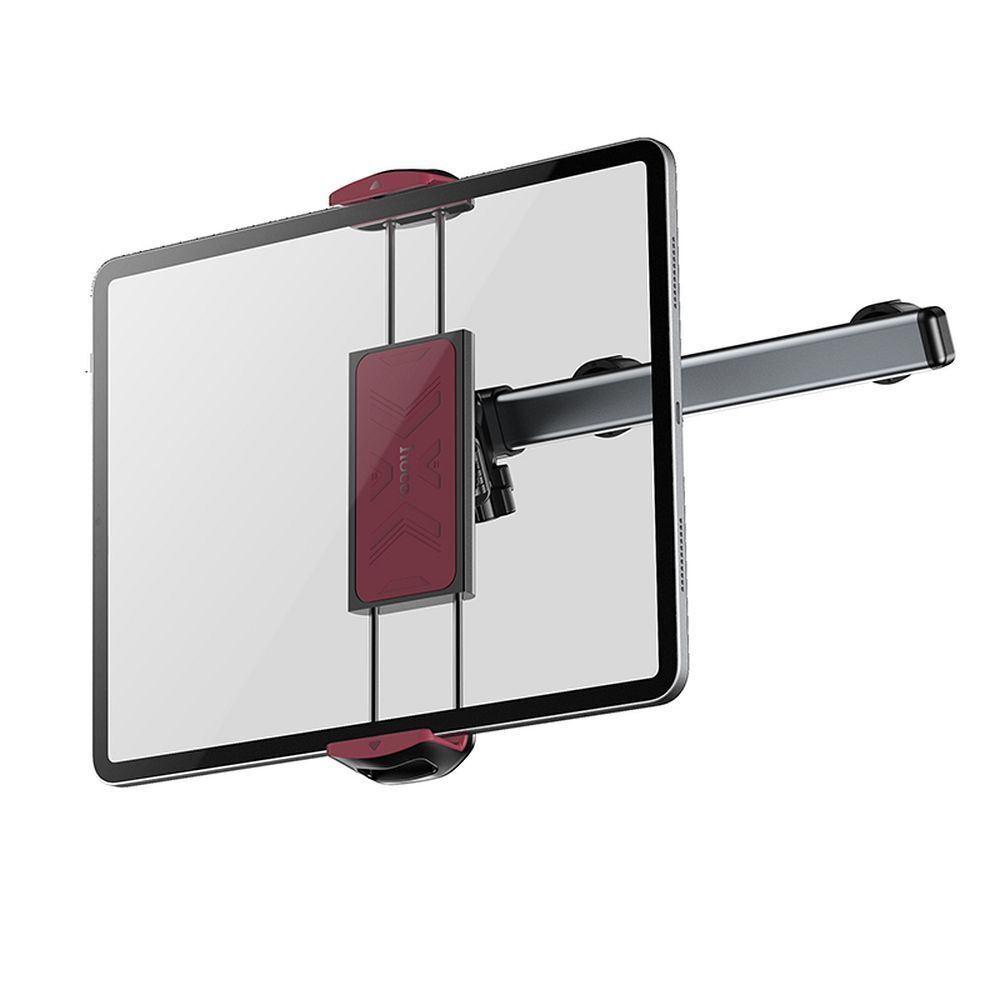 tablettartó - fejtámlára rögzíthető, fekete/bordó telefon és tablet tartó (4,5" - 13")_4