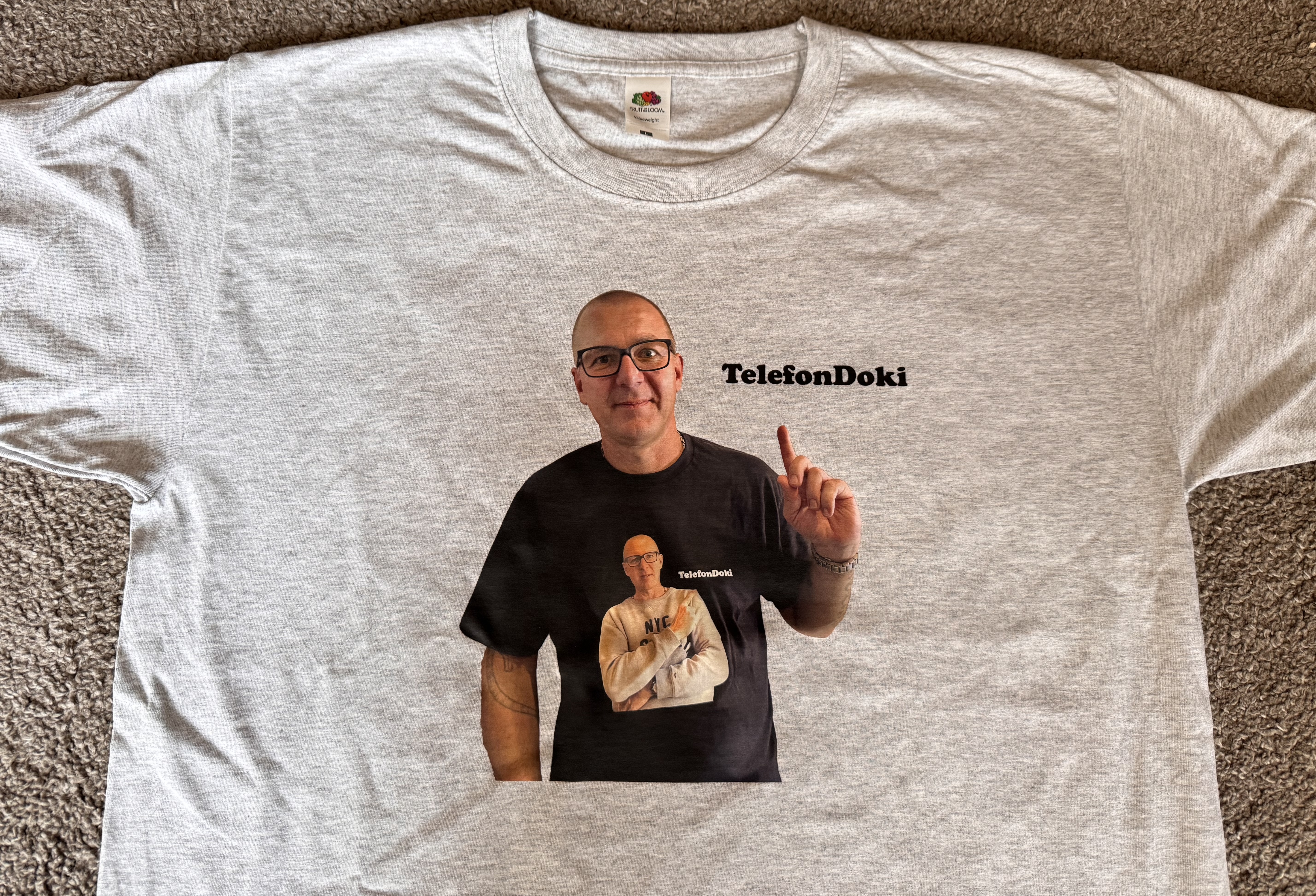 Limitált kiadás! telefondoki szürke póló XL méretben_1